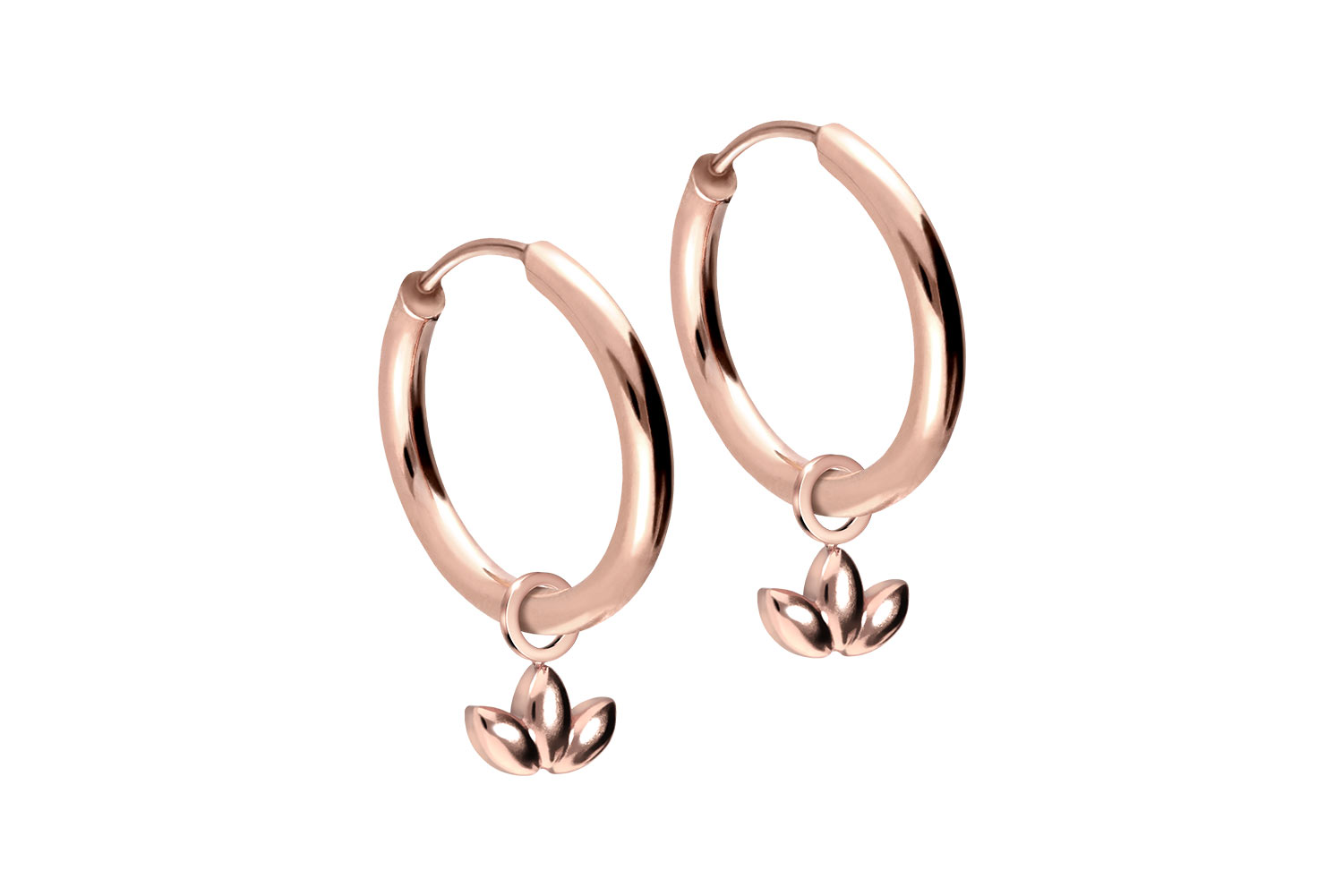 Chirurgenstahl Ohrclicker Creolen LOTUSBLÜTE von Piercingline